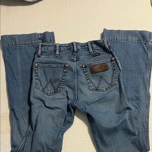 Wrangler Blue Denim Jeans with Back Patch